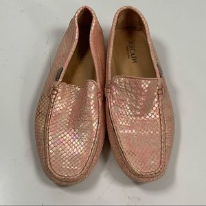 Escada - irredentist pink snake loafers